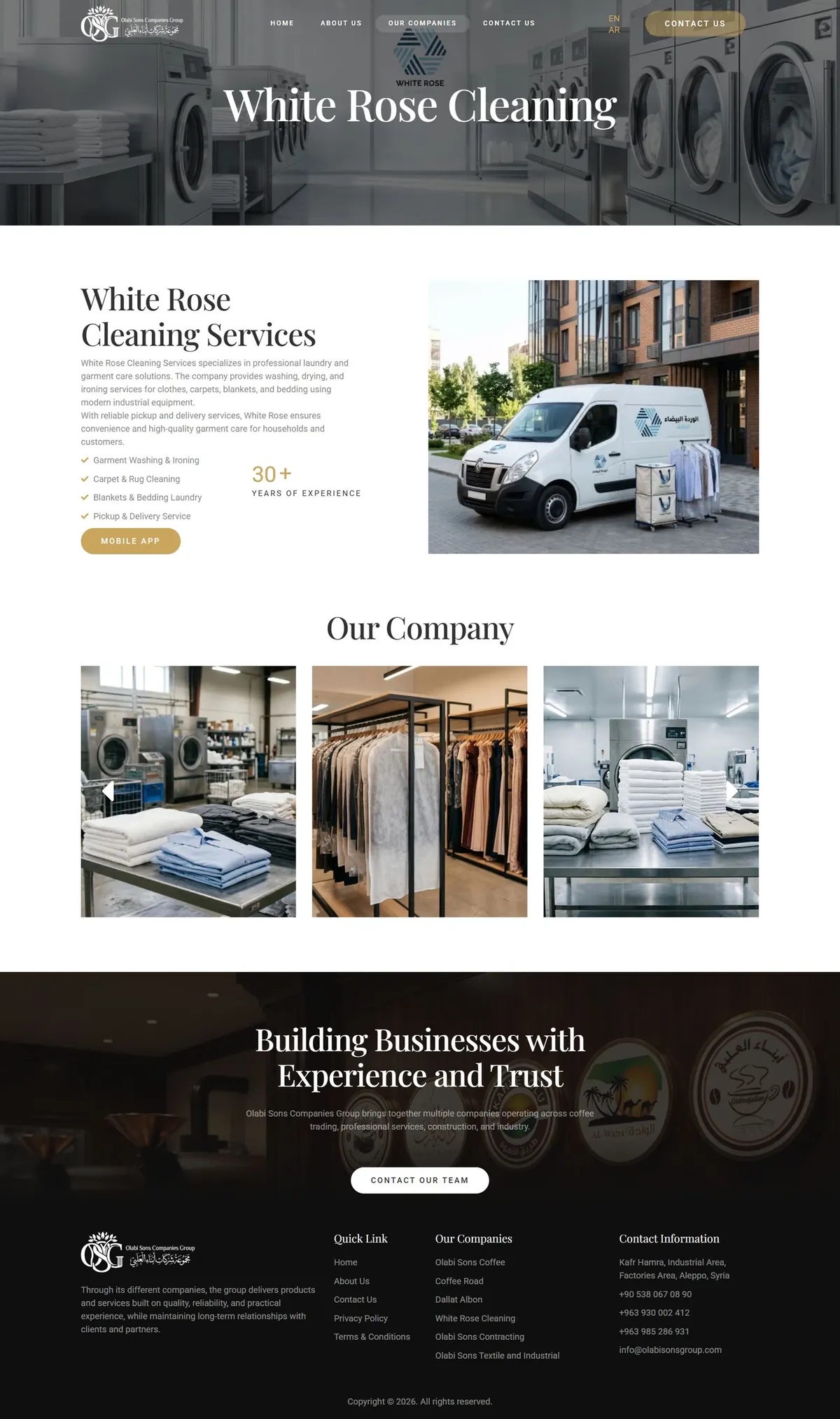 Olabi Sons Group — white rose, the cleaning branch