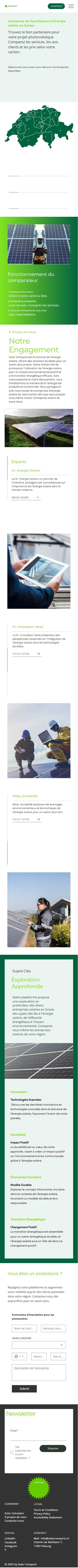 Solarcomparis — home page on a phone