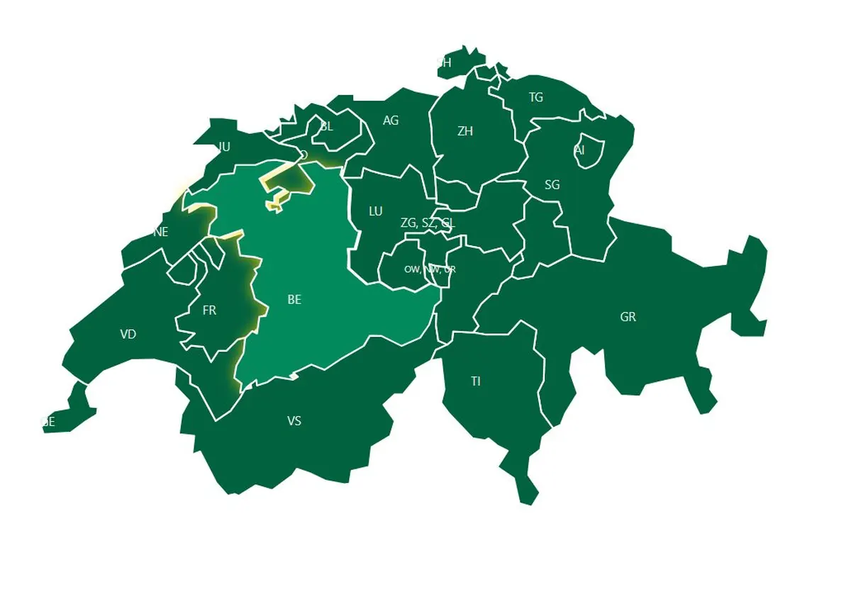 Solarcomparis — the hand-drawn map of the cantons